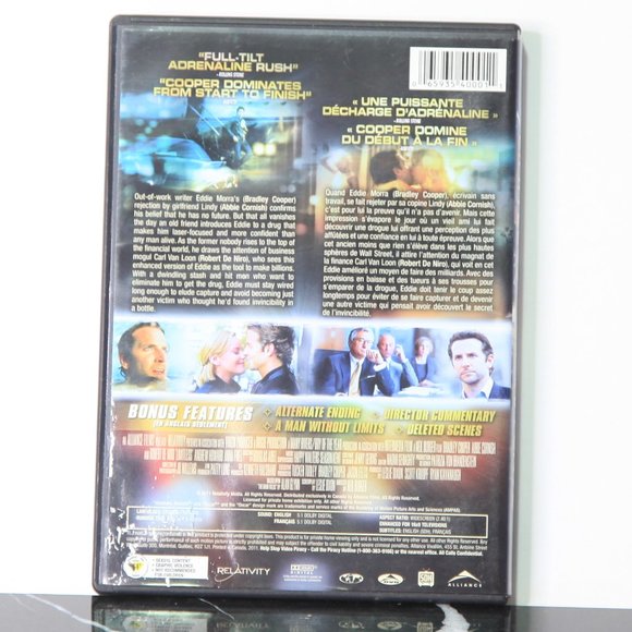 Limitless DVD Movie Starring Bradley Cooper, Abbie Cornish and Robert Diniro - Picture 2 of 4